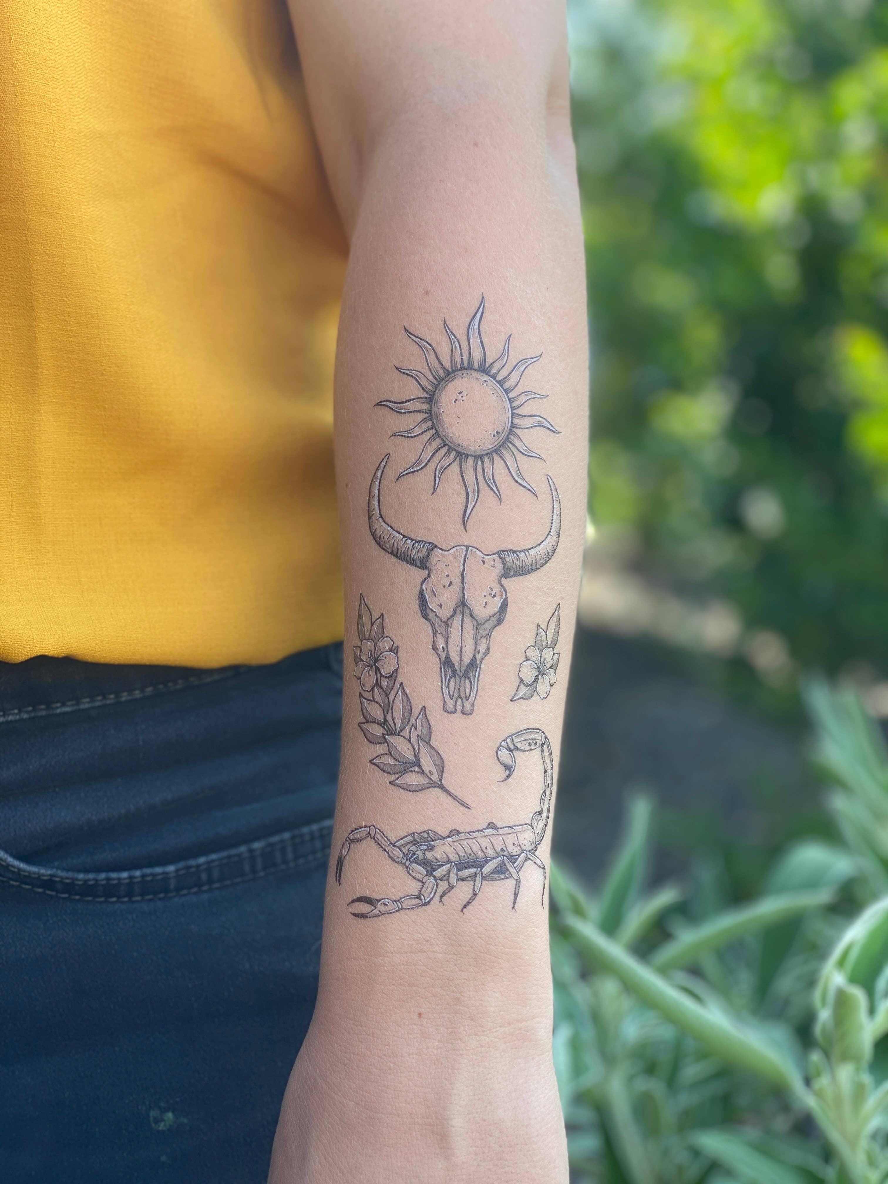 NatureTats - Sunlit South Temporary Tattoo