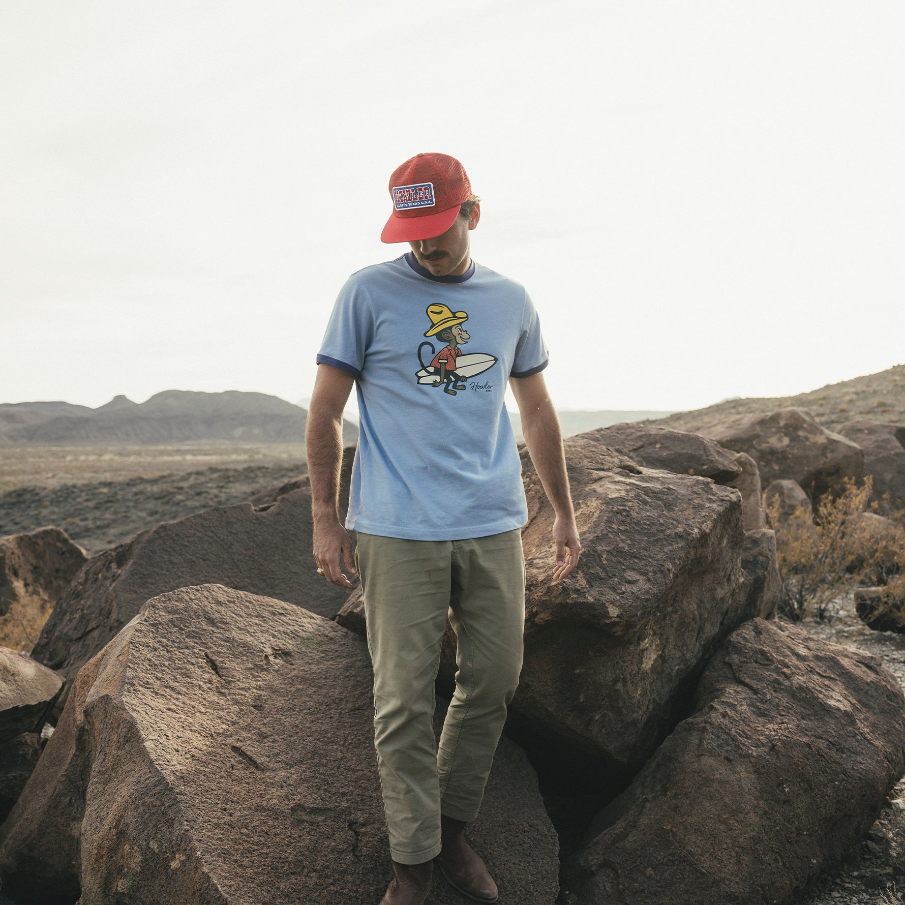 Howler Bros- El Monito Surfs Ringer T