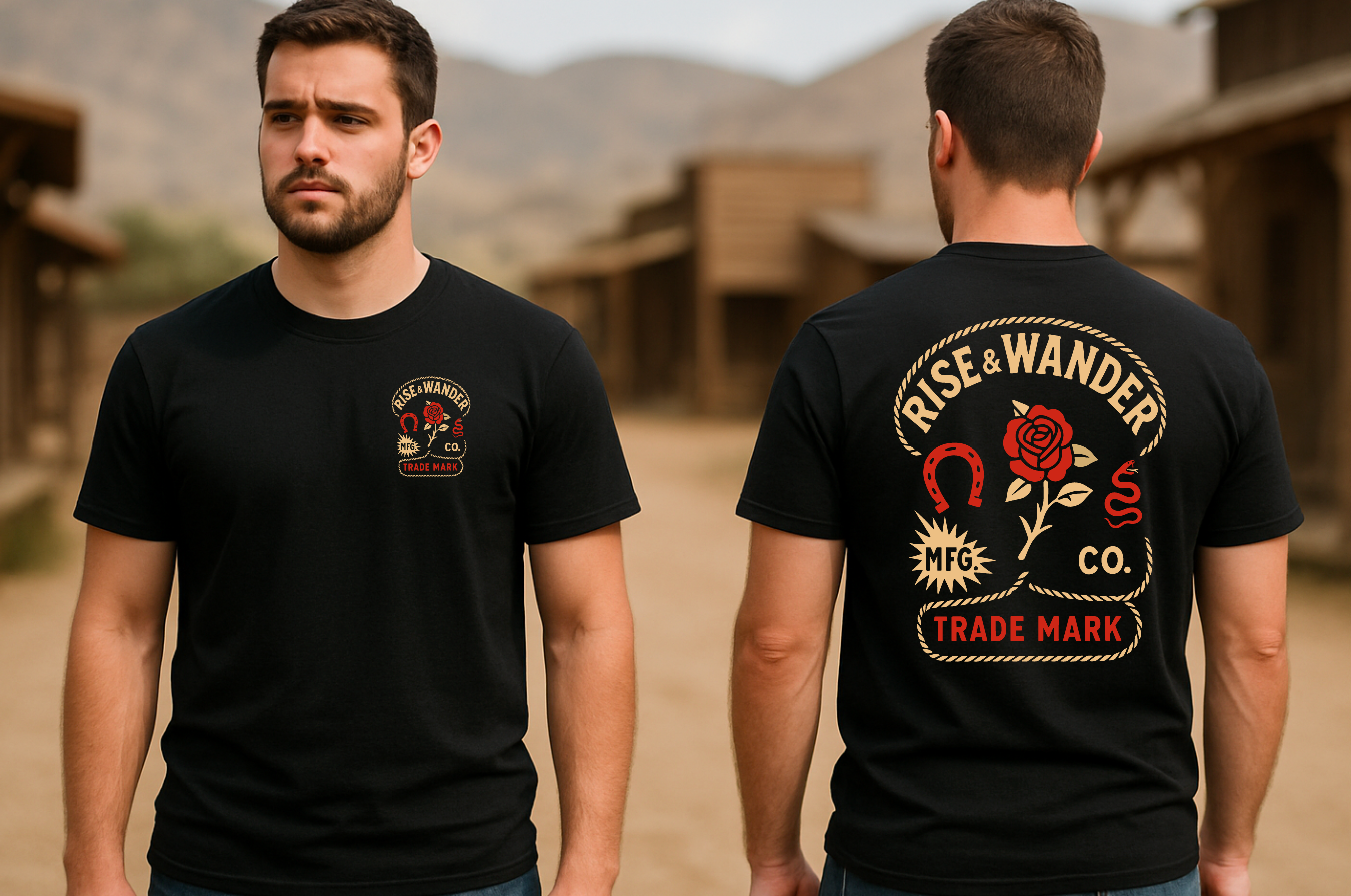 Rise & Wander Co.- Frontier Emblem T-Shirt