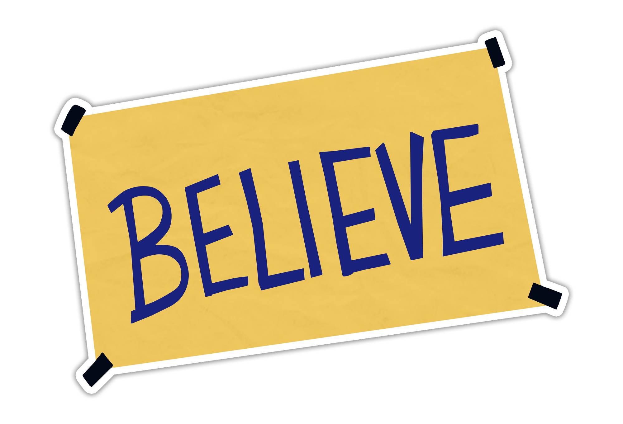 Believe Sign Ted Lasso Sticker
Size: 2.8" x 2"
Vinyl Waterproof
Cut to shape
Thick Durable
Peel and stick
Great for notebooks, laptops, phone cases, binders, folders, walls, water bottles, yeti's, and pretty much anything else with a flat surface!
