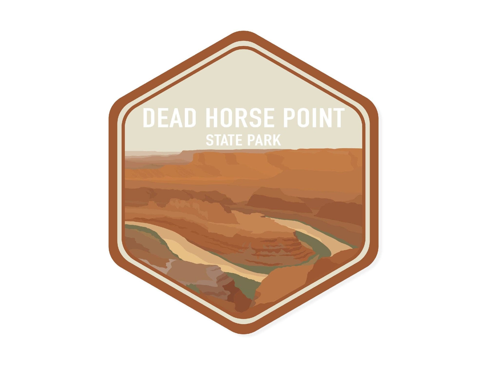 Dead Horse Point State Park Utah Sticker
* Size: 2.67" x 3"
* Die-cut
* Durable 6 mil vinyl
* Laminate that protects the sticker from scratch, rain, and sunlight
* Sturdy paper backing
* Strong adhesive
* 1440 dpi high-resolution printed
* Review design