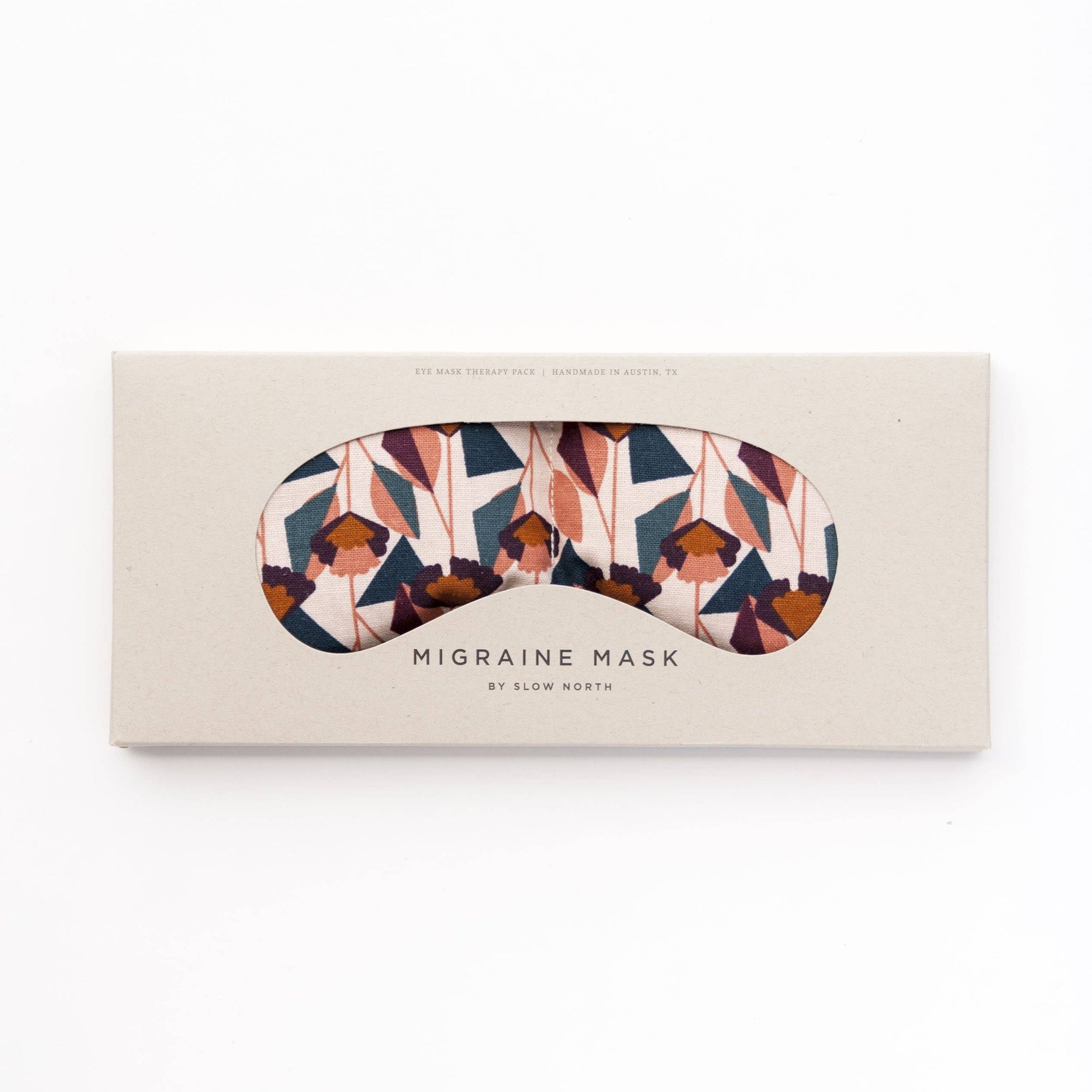 GOODBYE TENSION, HELLO MIGRAINE MASK!
You will love this modern + geometric floral pattern.
Melt away the tension. Let this cheerful migraine relief eye mask ease the pain while lifting your spirits.
Relax in your own way. This well-designed eye pillow