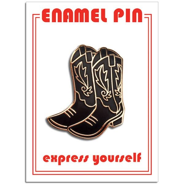These boots were made for walking! (Or just looking cute on your jean jacket.)
❤ Measures 1" x 1"
❤ Packaging size is 2.5" x 3"
❤ Enamel pins are fun, quirky & retro
❤ Copper metal with enamel paint
❤ Great for hats, bags and jackets
The pins are attach