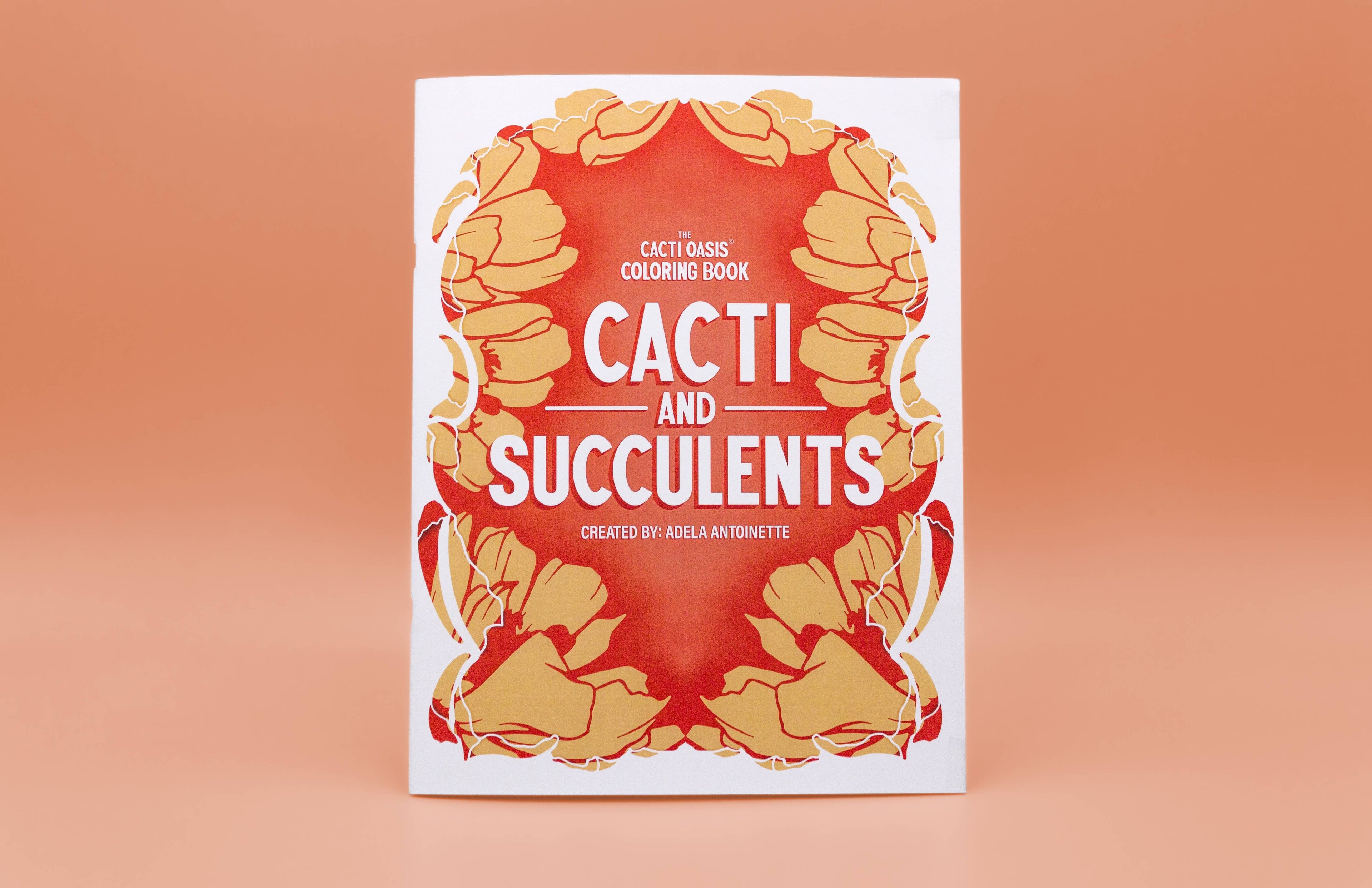 Inspired by the beauty of southwest botany, illustrator Adela Antoinette provides whimsical illustrations of cacti & succulents from various areas of Tucson, AZ giving the chance to learn as you color. Each botanical drawing is identified and based off pl