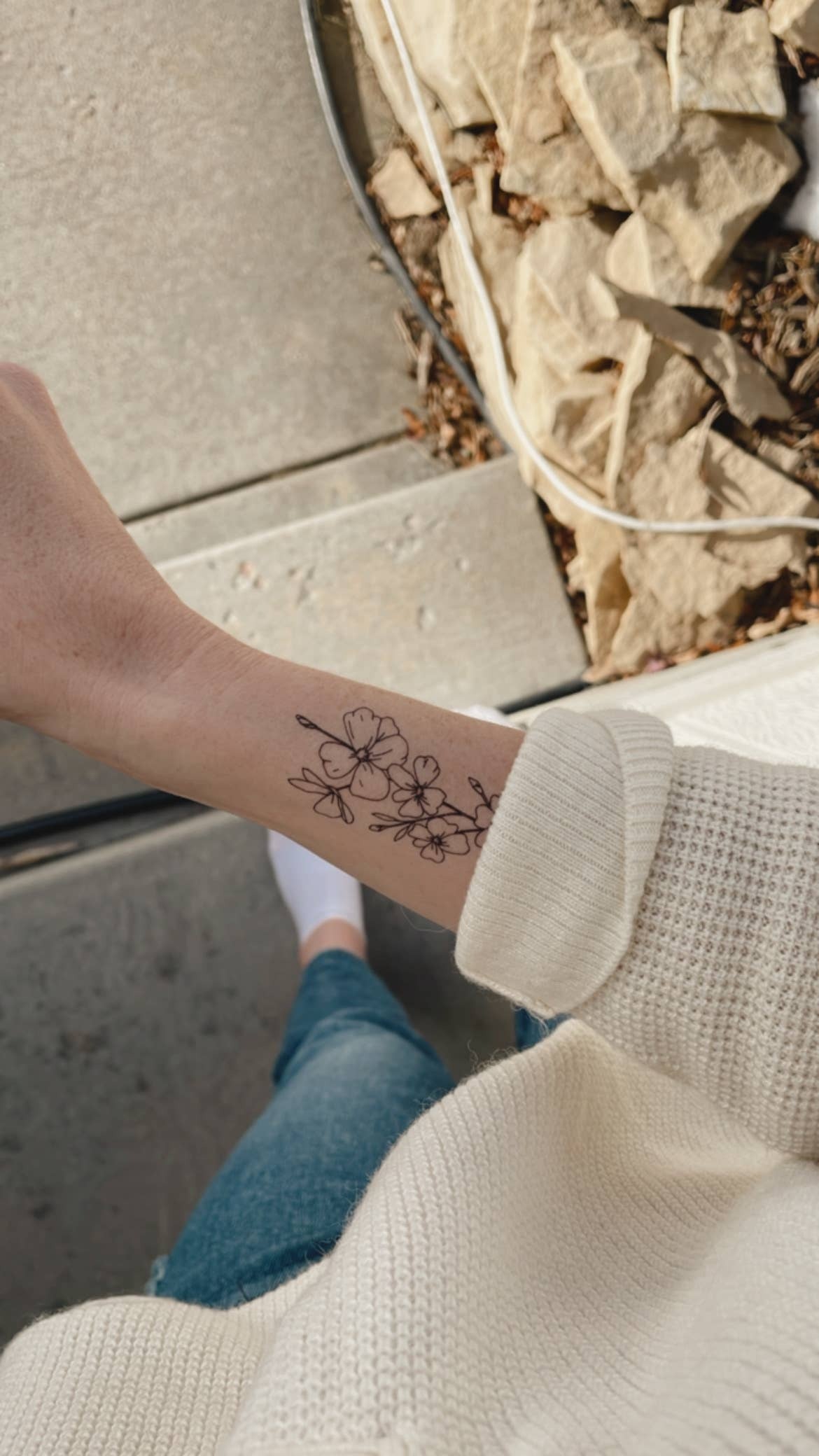 BIRTH FLOWER COLLECTION
CHERRY BLOSSOM is the birth flower for MARCH
Set of 2 temporary tattoos.
Approximate size of tattoo: 3 inch x 1.5 inch
Application Directions: Place the tattoo face down on skin. Apply even pressure to the tattoo paper backing