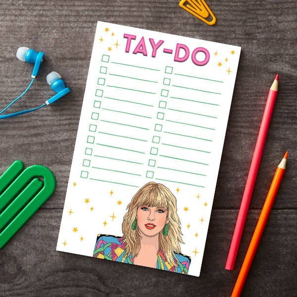 There is nothing better than a stylish notepad for organizational lists and fun thoughts. This 5"x8" notepad is perfectly sized for your office, classroom, kitchen, backpack or purse. Express yourself!
• 5" X 8" with 50 tear-off sheets & sturdy cardboard