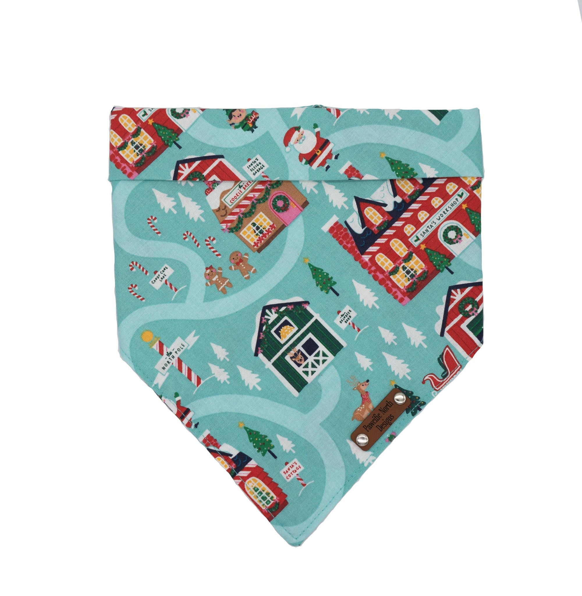 Our Christmas Town Snap on Bandana is made with 100% cotton for a comfortable fit and features a snap on faux leather tag for easy wear. Get your pup in the holiday spirit this season with a festive bandana!
Material: 100% Cotton
Care: Machine wash gen