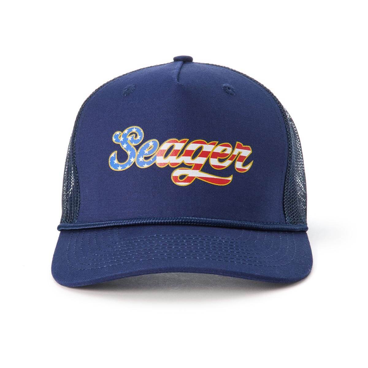 Mesh in the back, stars & stripes up front.
The Big USA Trucker keeps things cool when the heat kicks in with a breathable build that only gets better with time.
-High profile, structured snapback
-One size fits most
-Adjustable snapback closure
-"Hey