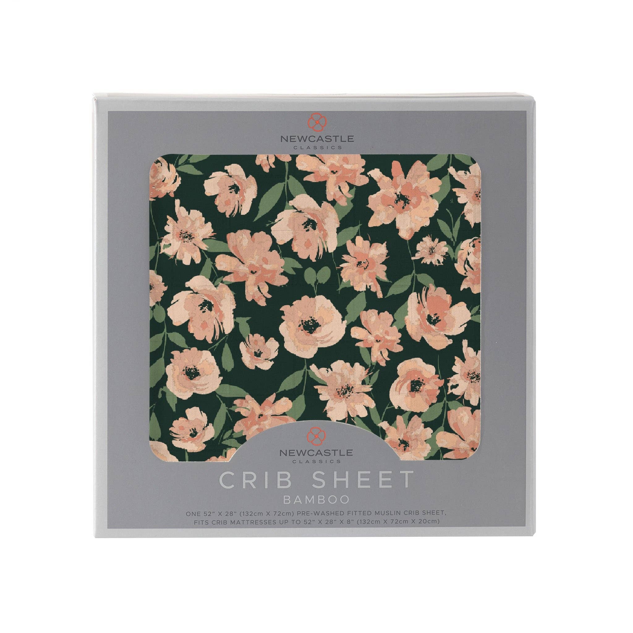 Newcastle Classics- Canyon Sunset Flowers Bamboo Crib Sheet