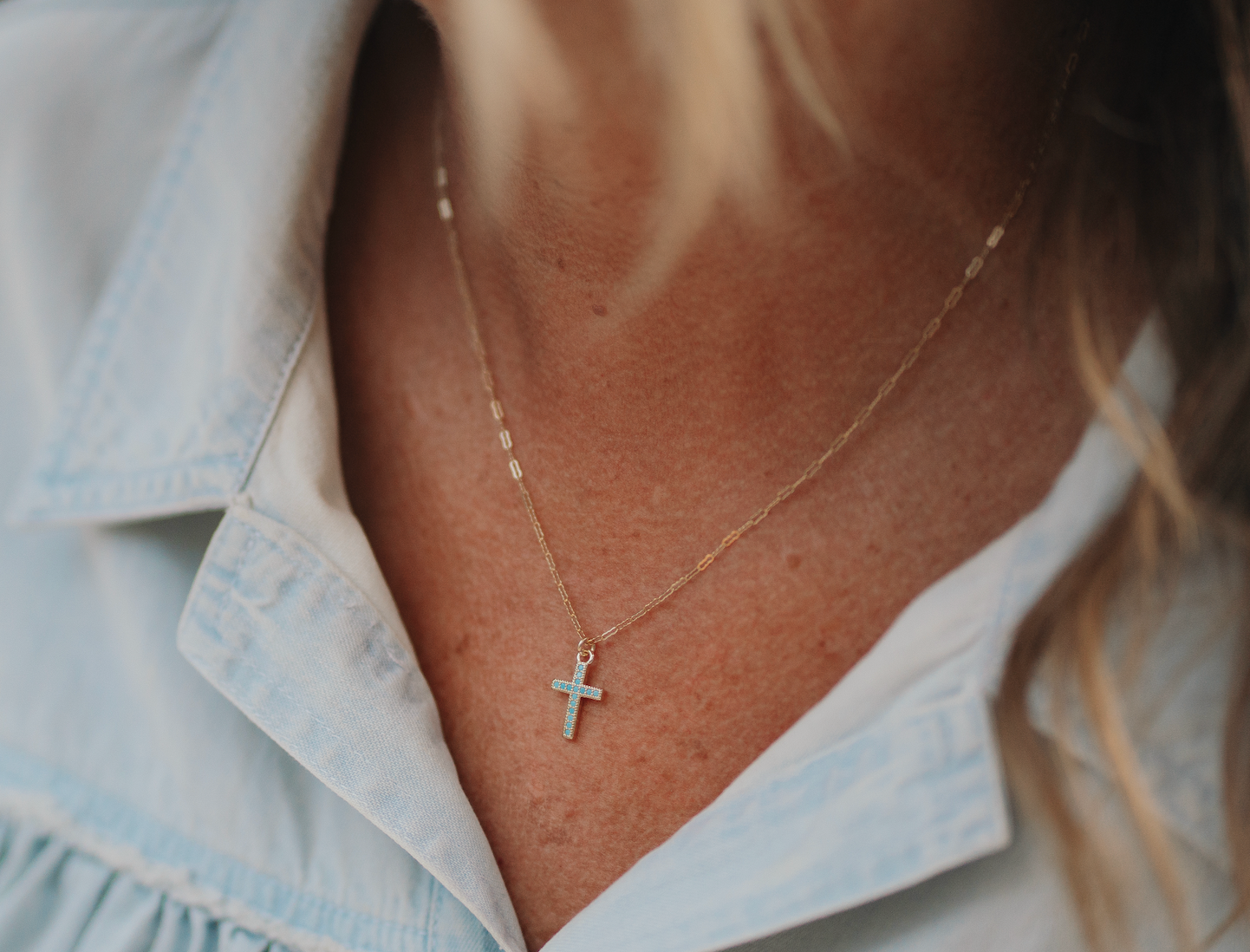 Reva Grey- Stevie Cross Necklace