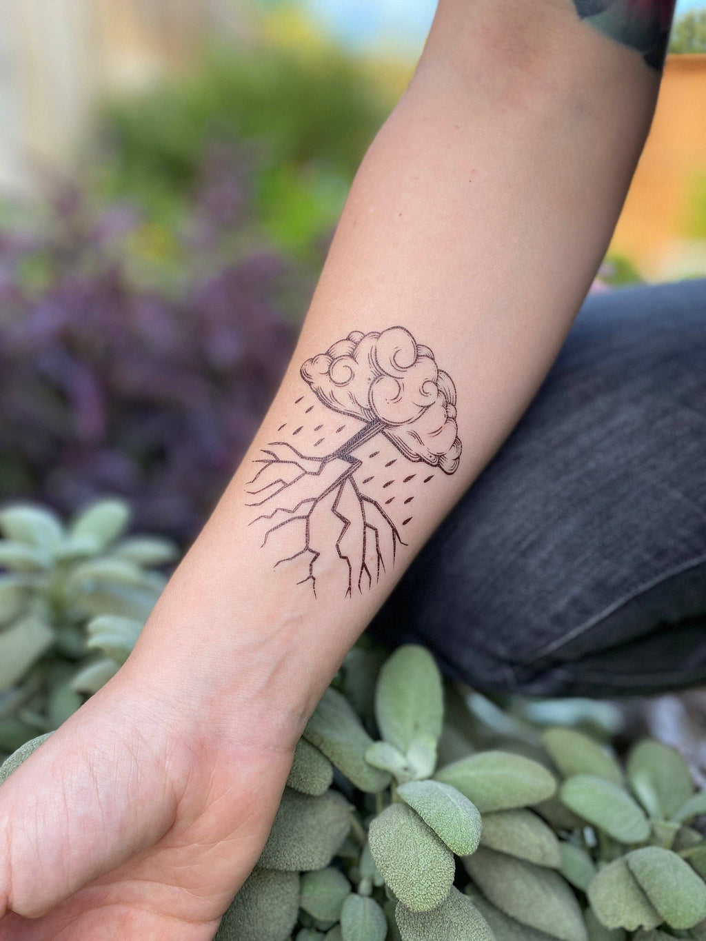 NatureTats- Storm Cloud Temporary Tattoo