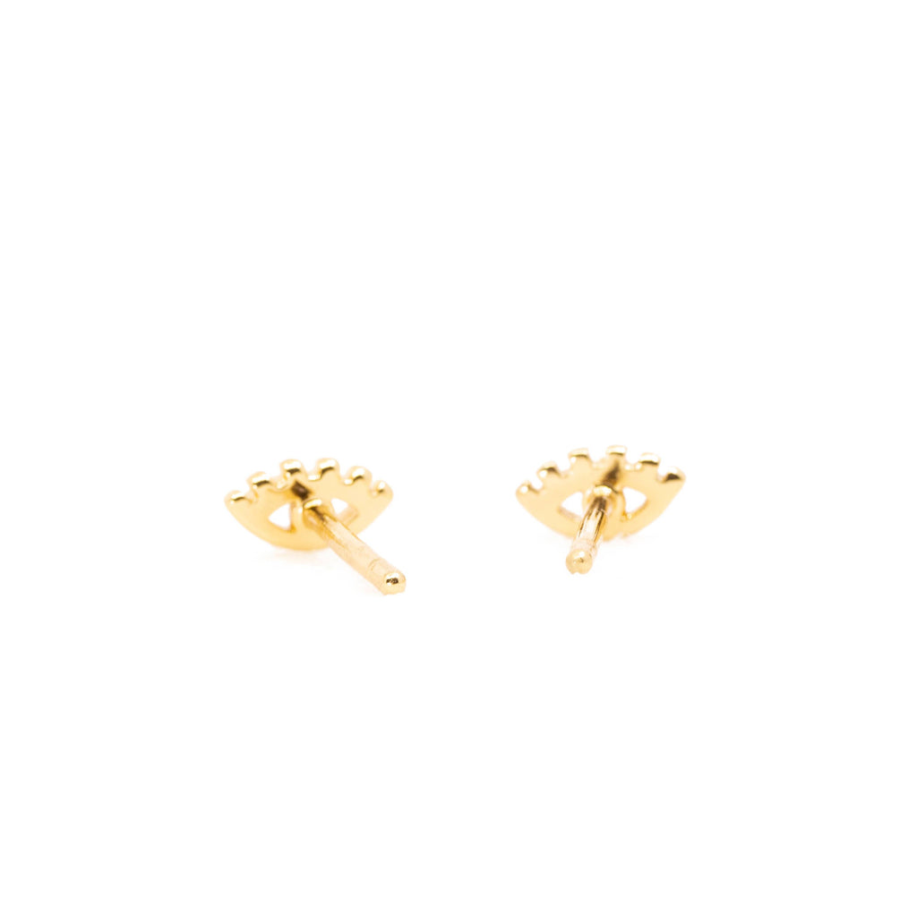 Land of Salt- Evil Eye Stud Earring in Gold