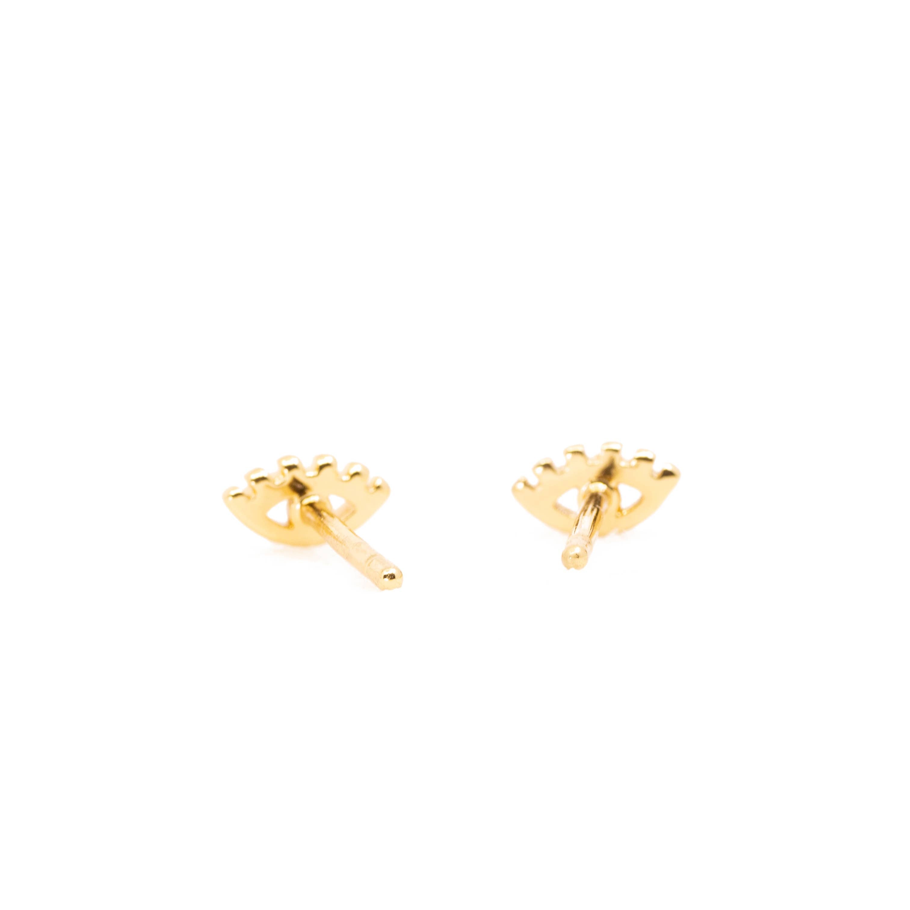 Land of Salt- Evil Eye Stud Earring in Gold