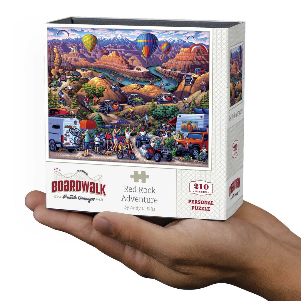 Boardwalk Puzzle Company- Red Rock Adventure | 210 Piece Personal Puzzle