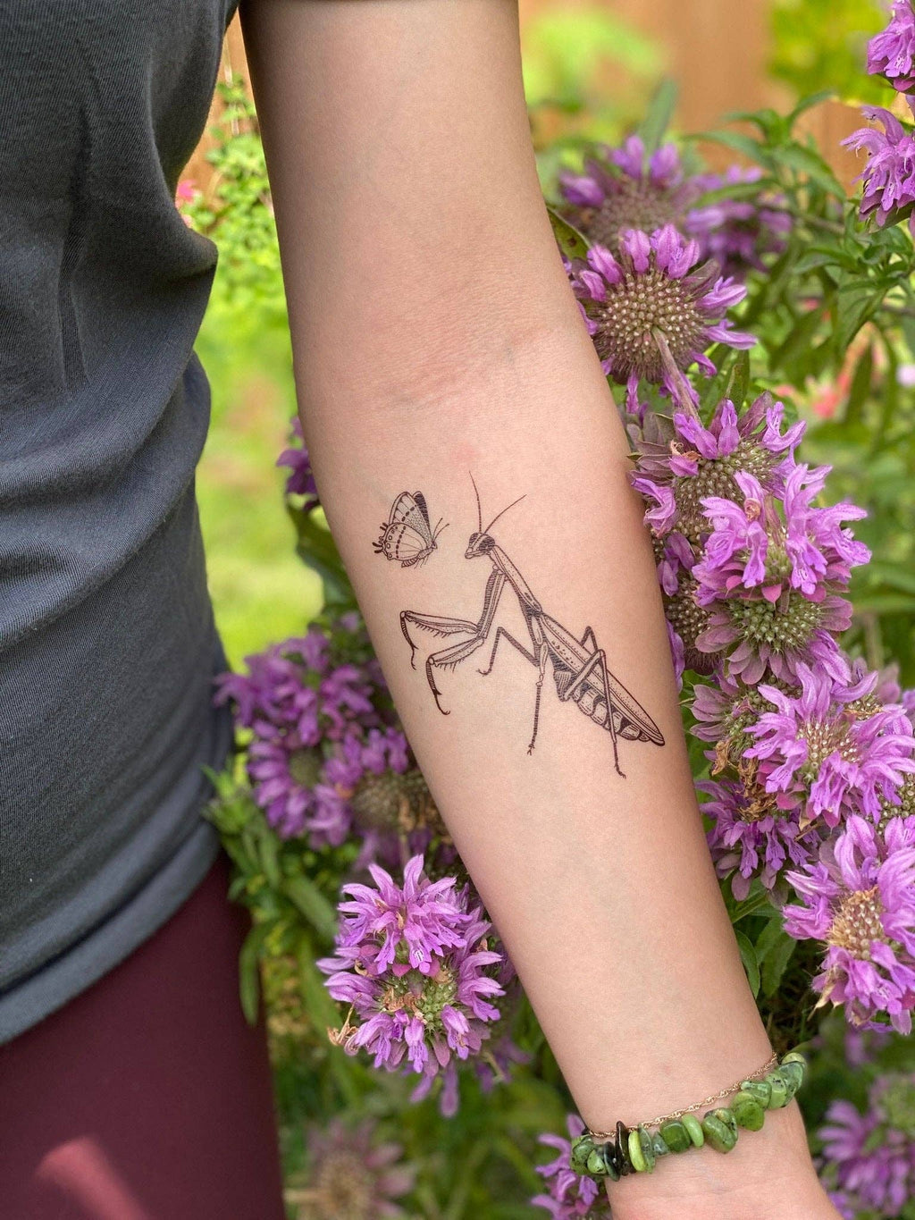 NatureTats- Praying Mantis Temporary Tattoo