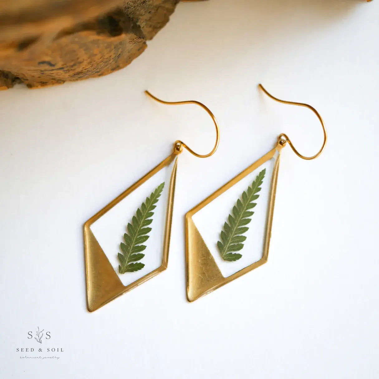 Seed & Soil- Hanging Terrarium Earrings