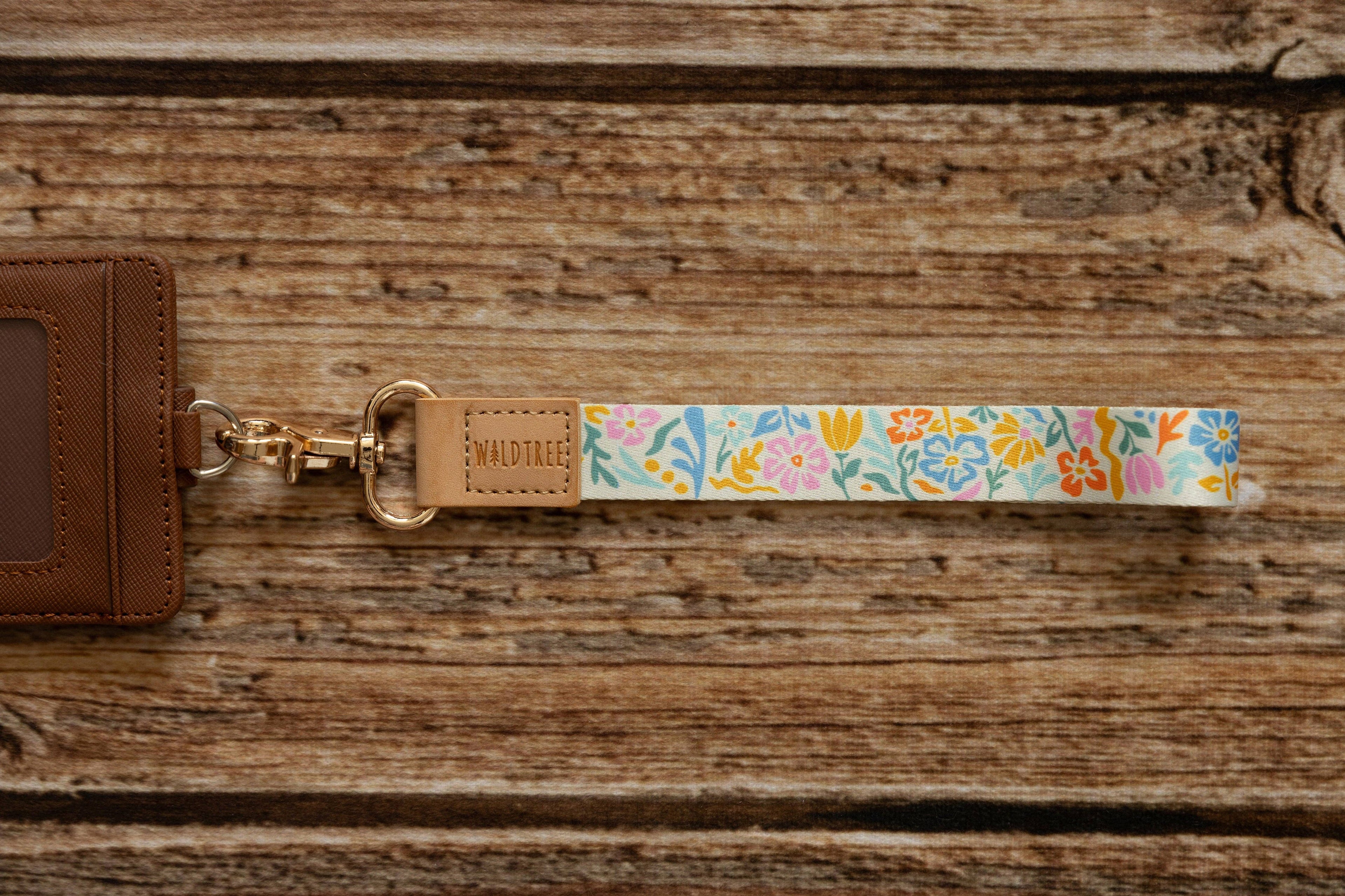 Wildtree- Summer Floral Wristlet Keychain - Floral Printed Design