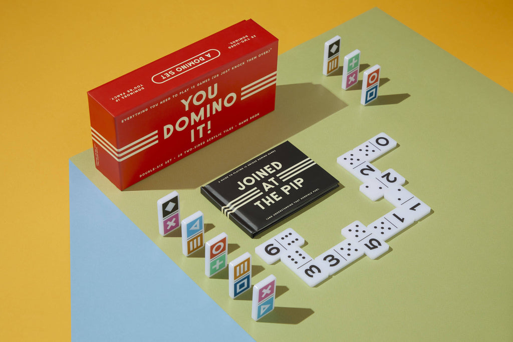 Chronicle Books- Brass Monkey You Domino It! Domino Game Set
