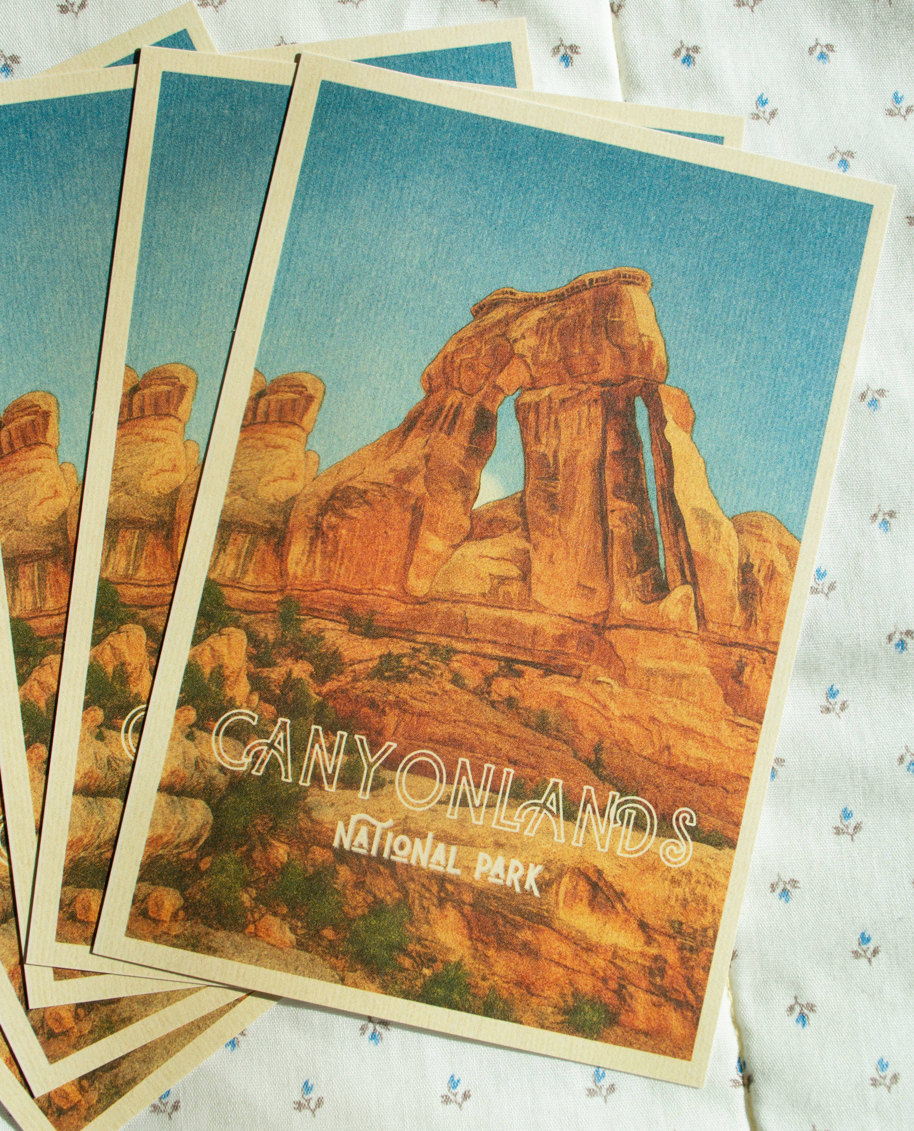 Traildust Goods- Canyonlands National Park Vintage Inspired 4x6 Postcards