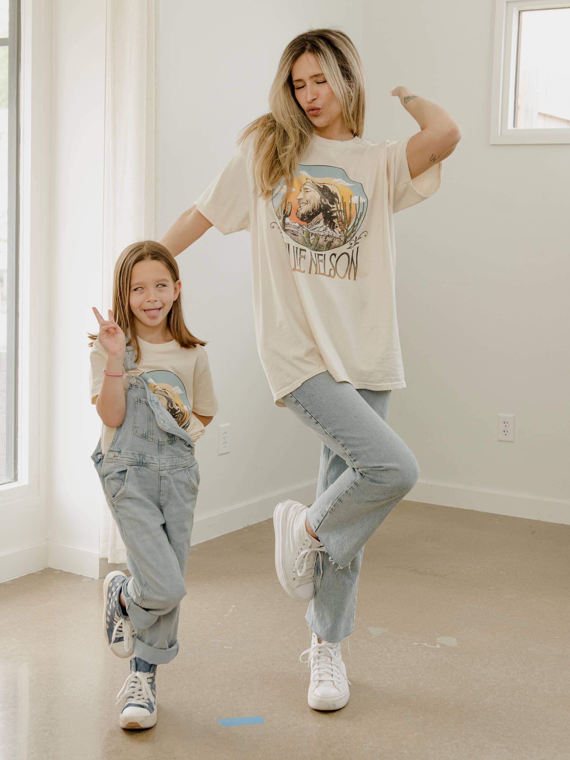 LivyLu- Children's Willie Nelson In the Sky Oatmeal Graphic Tee