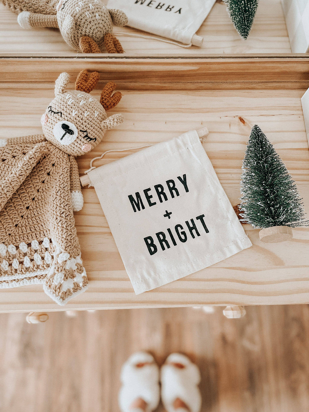 Imani Collective- Merry + Bright Hang sign