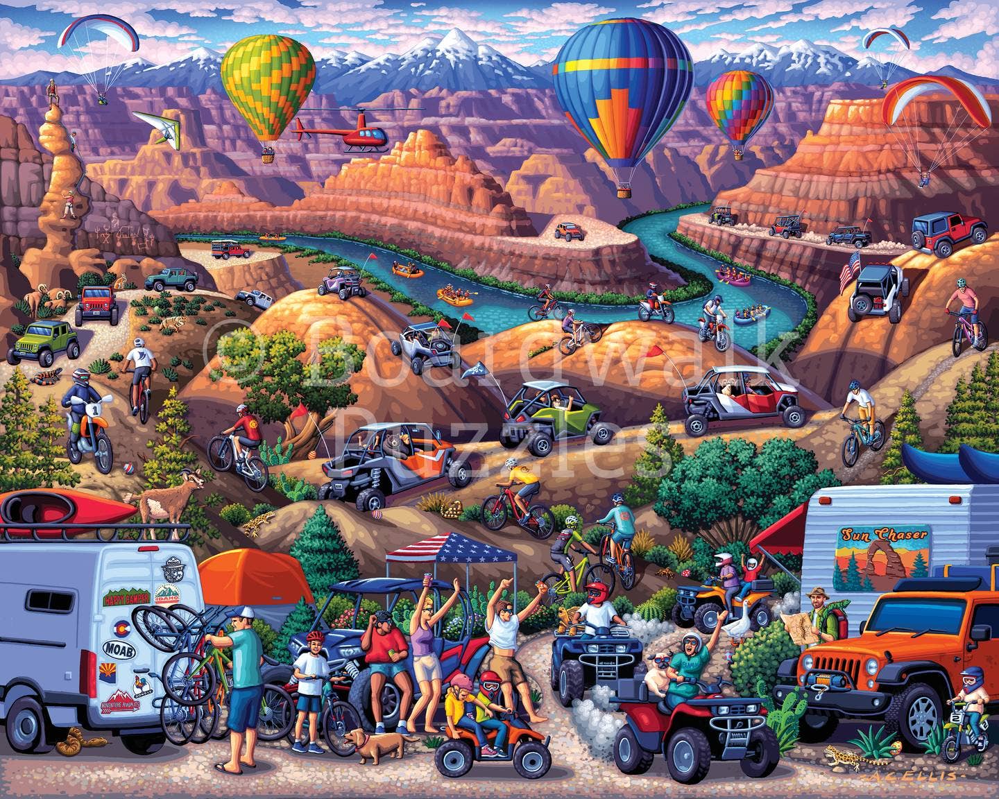 Boardwalk Puzzle Company- Red Rock Adventure | 210 Piece Personal Puzzle