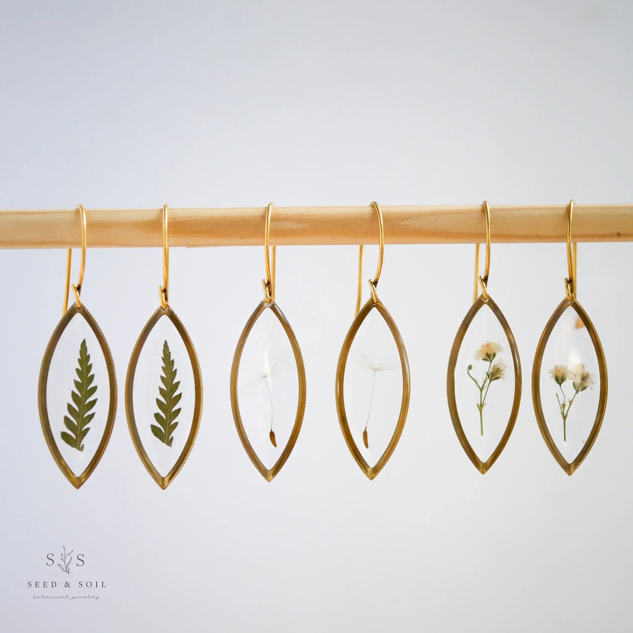 Seed & Soil- Marquise Earrings