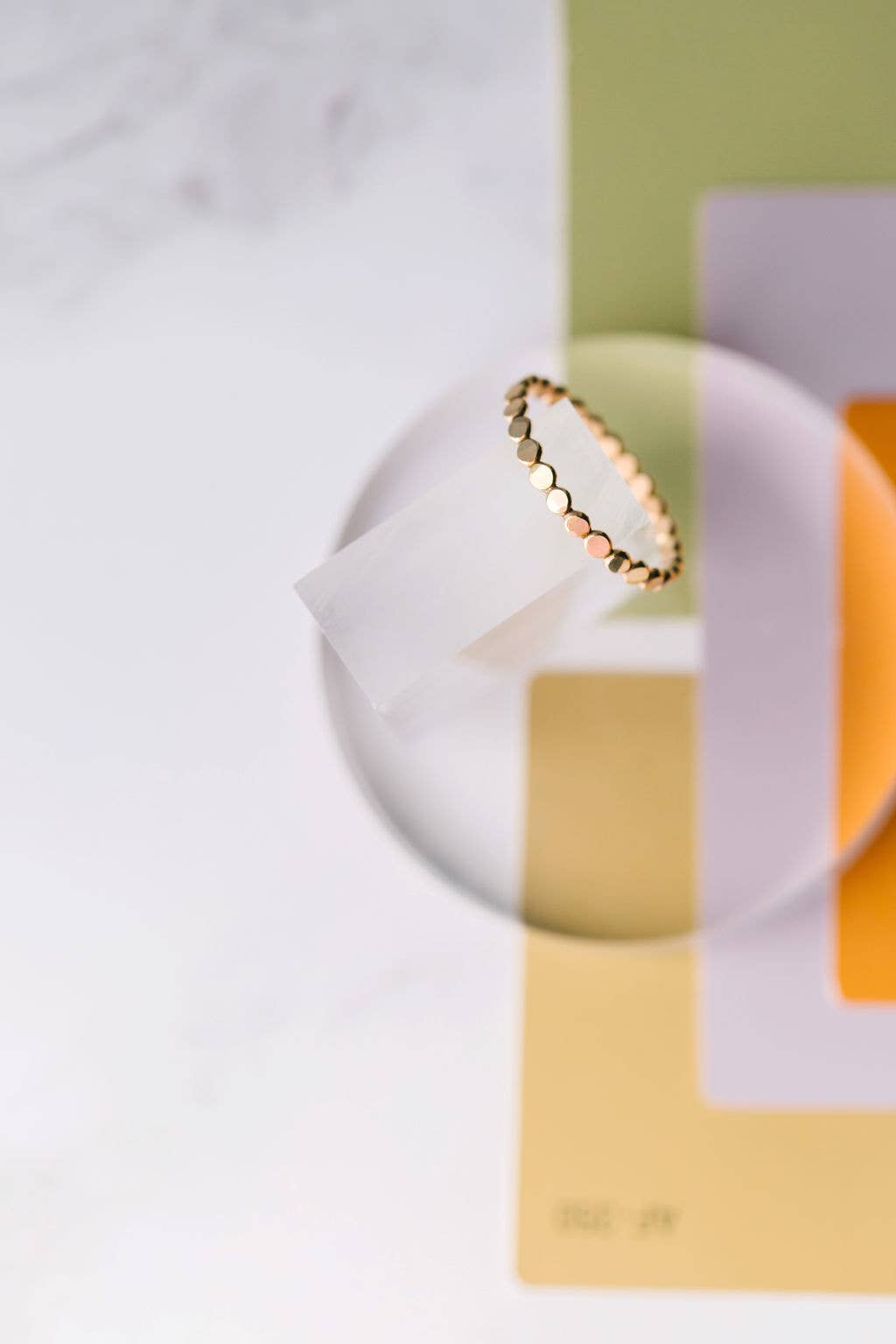 Land of Salt- Coin Hammered Disc Stacking Ring in 14k Gold Filled