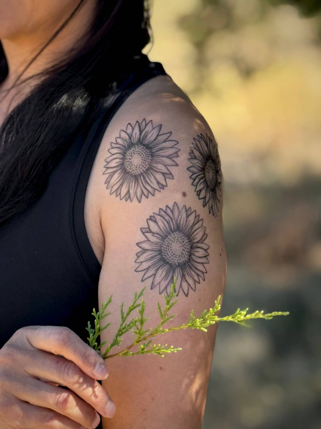NatureTats- Sunflower Temporary Tattoo