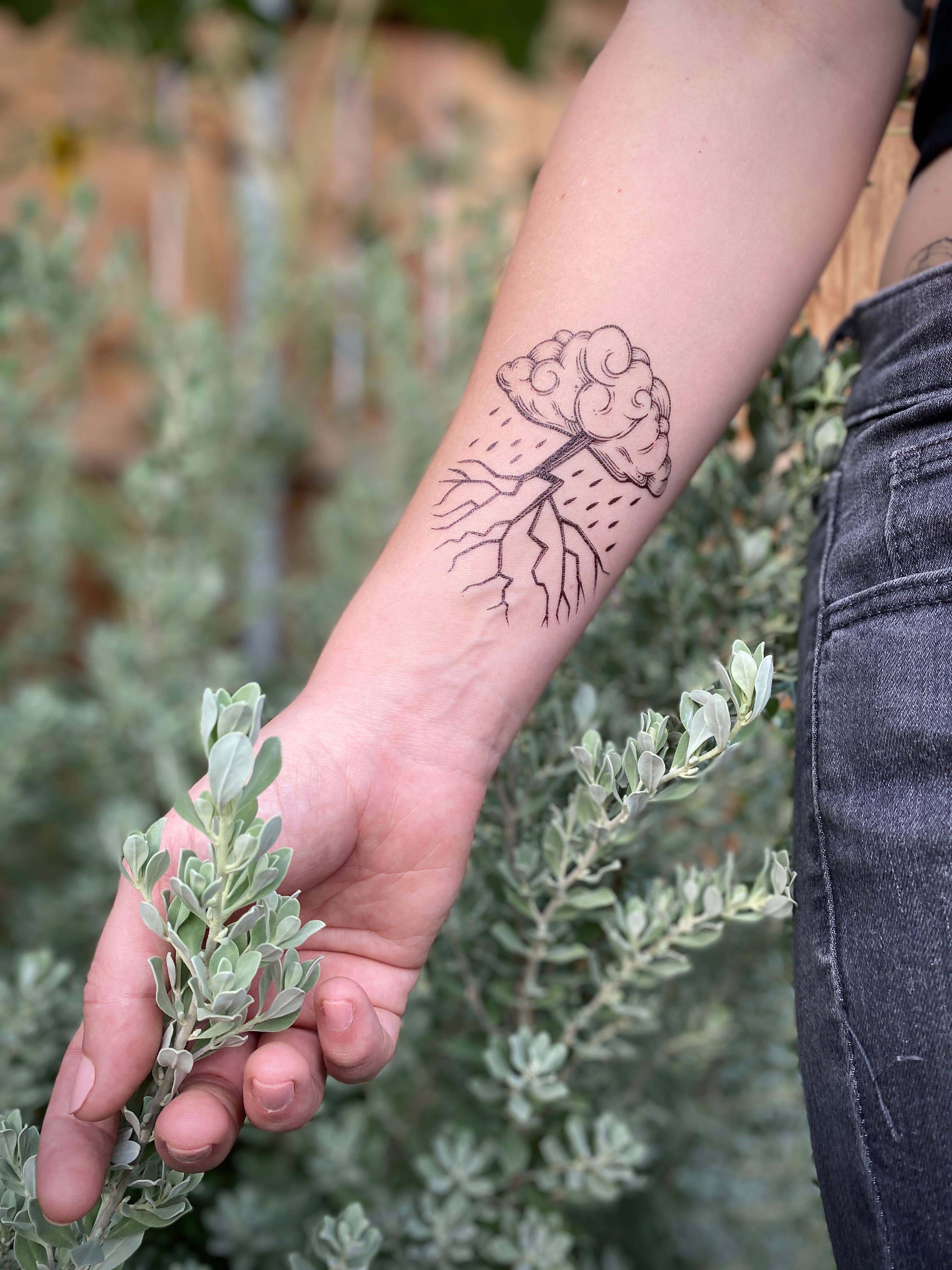 NatureTats- Storm Cloud Temporary Tattoo