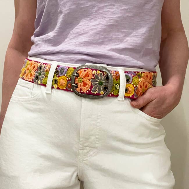 Jenny Krauss- Wildflowers Embroidered Wool Belt