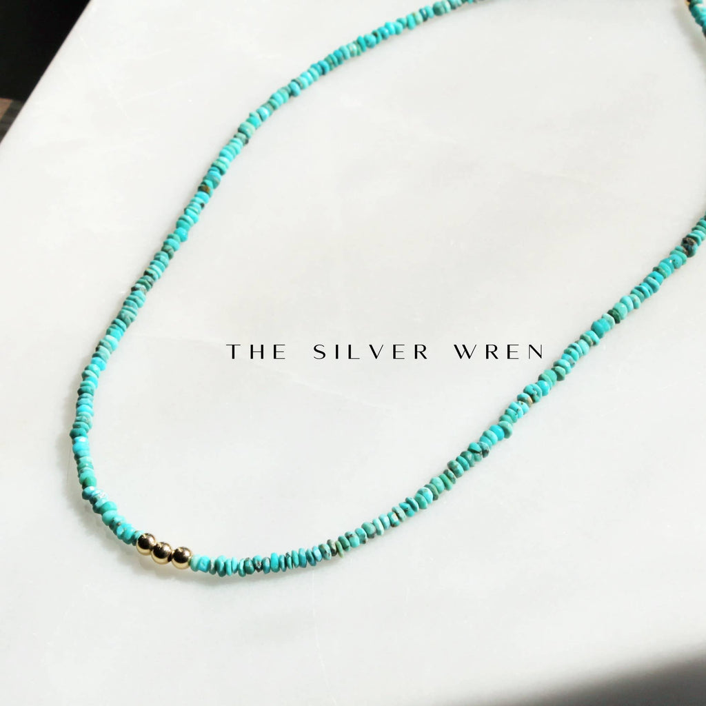 The Silver Wren- Nyla Beaded Turquoise Necklace