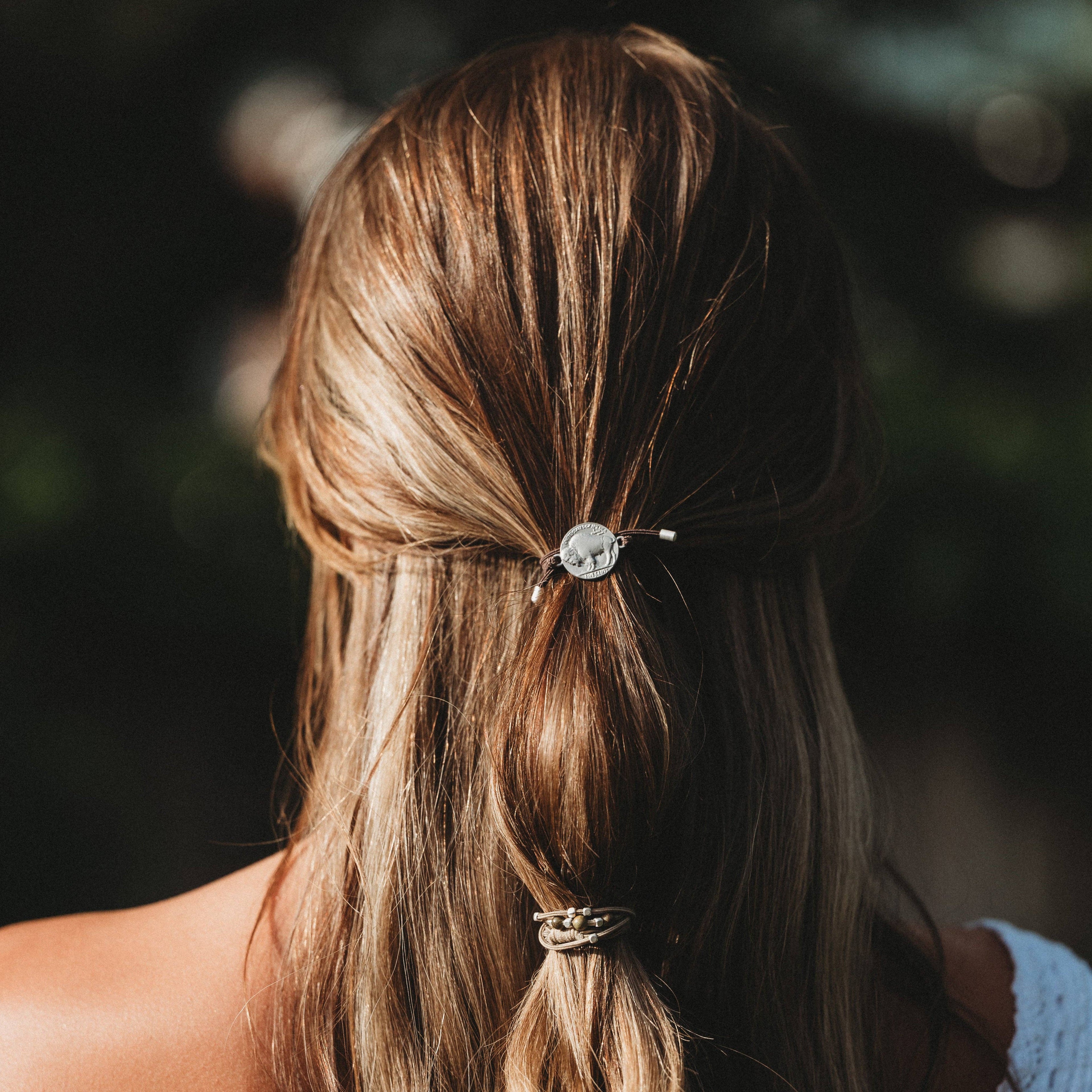 K'Lani- "Roam" Earthy Buffalo Hair Tie Bracelets