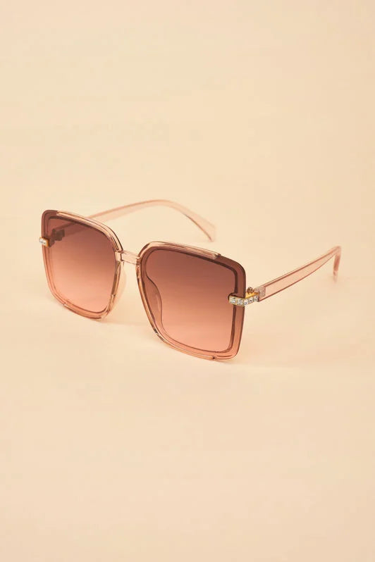 Powder- Luxe Sutton Sunglasses - Rose