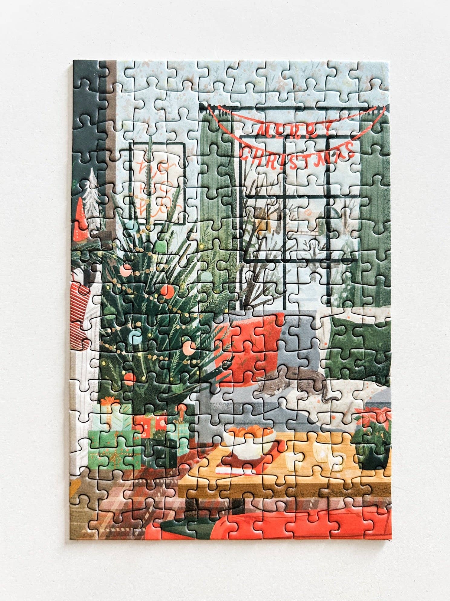 Spaghetti Tree- Cozy Christmas 150 Pc Mini Puzzle