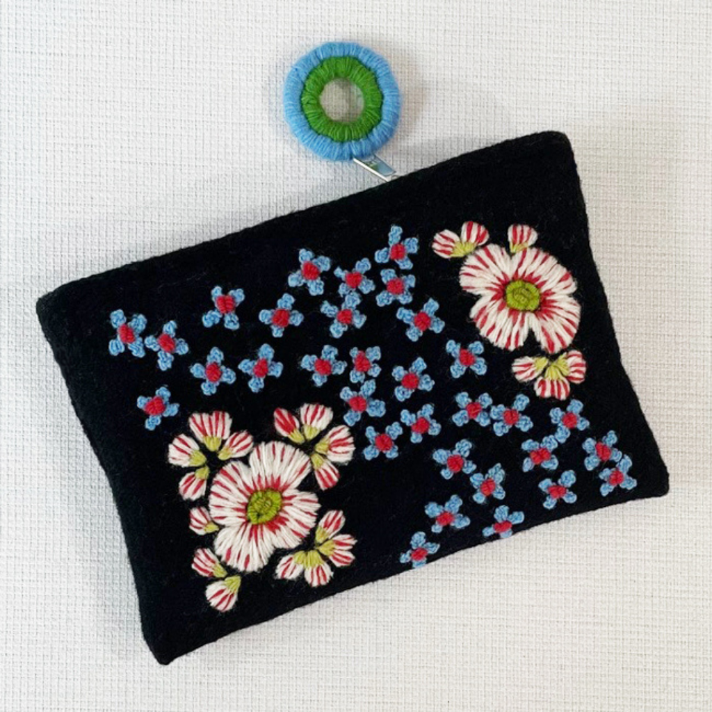 Jenny Krauss- Forest Wander Embroidered Wool Pouch