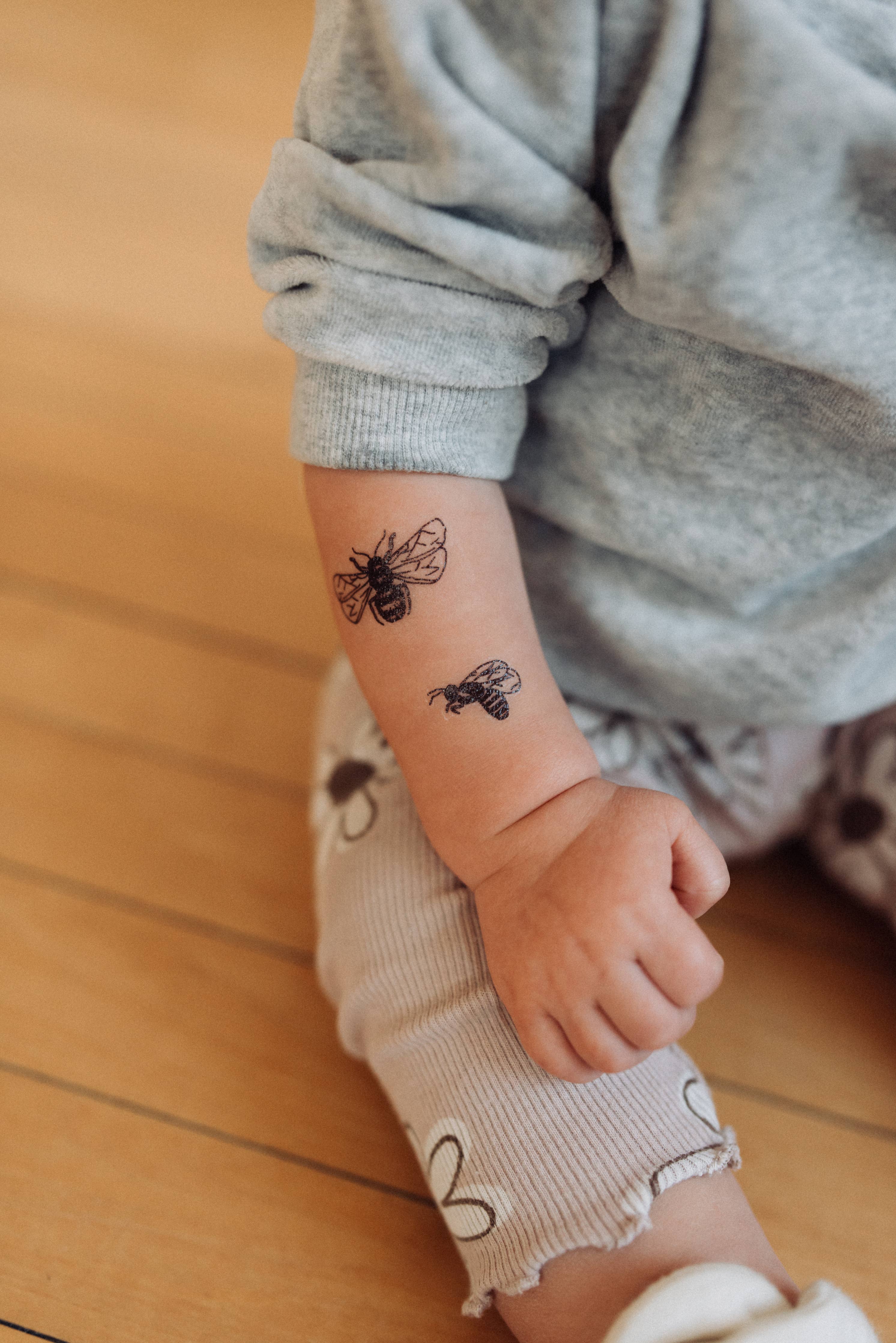 Saint Tattoos- Coneflower + Honeybees Temporary Tattoos