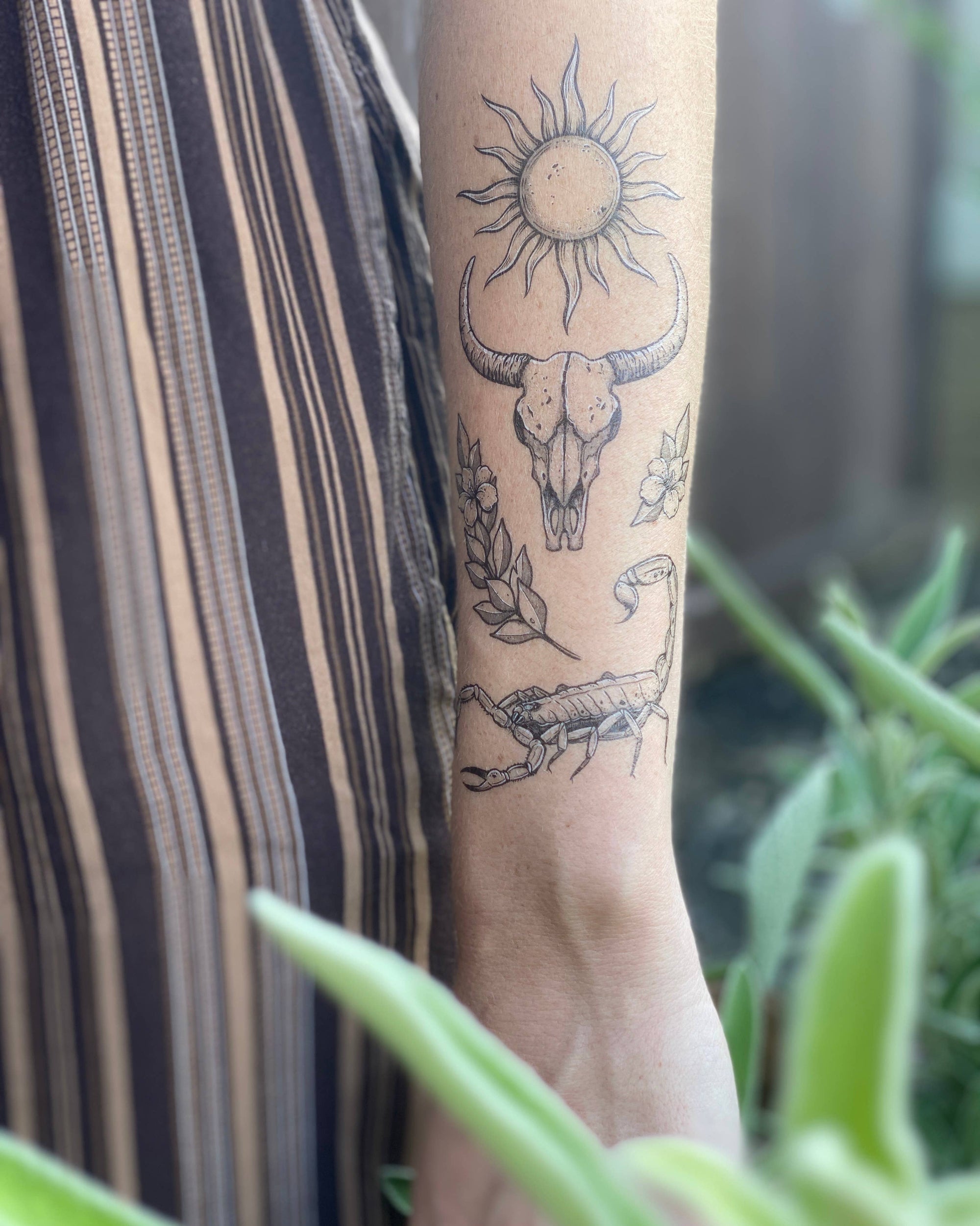 NatureTats - Sunlit South Temporary Tattoo