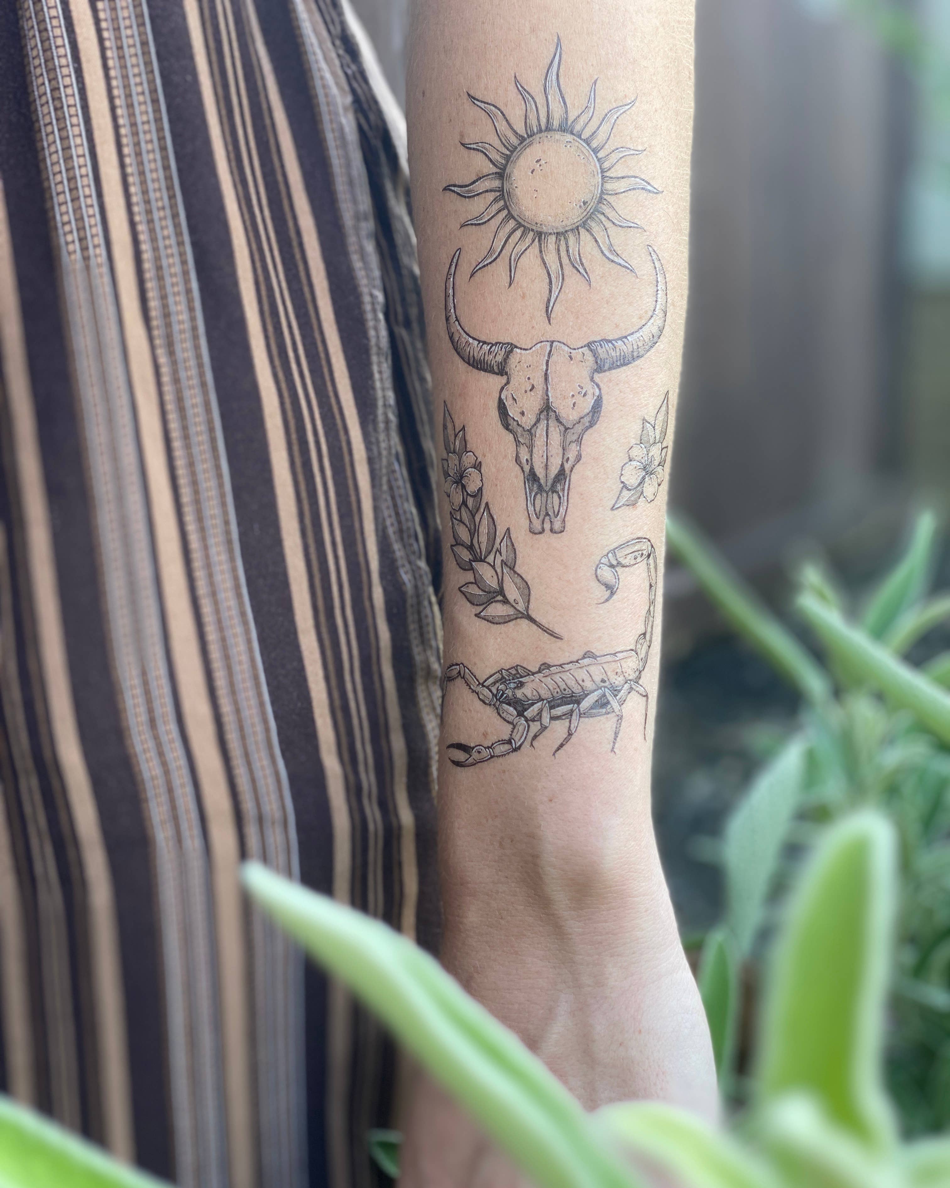 NatureTats - Sunlit South Temporary Tattoo