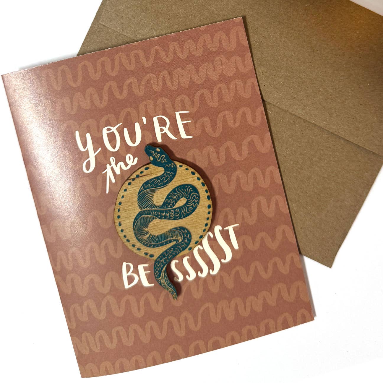 SnowMade- You're the Bessssst - Snake Magnet w/ Card