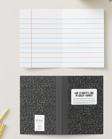 Chika Paper Studio- Greeting Card: Composition Notebook Card