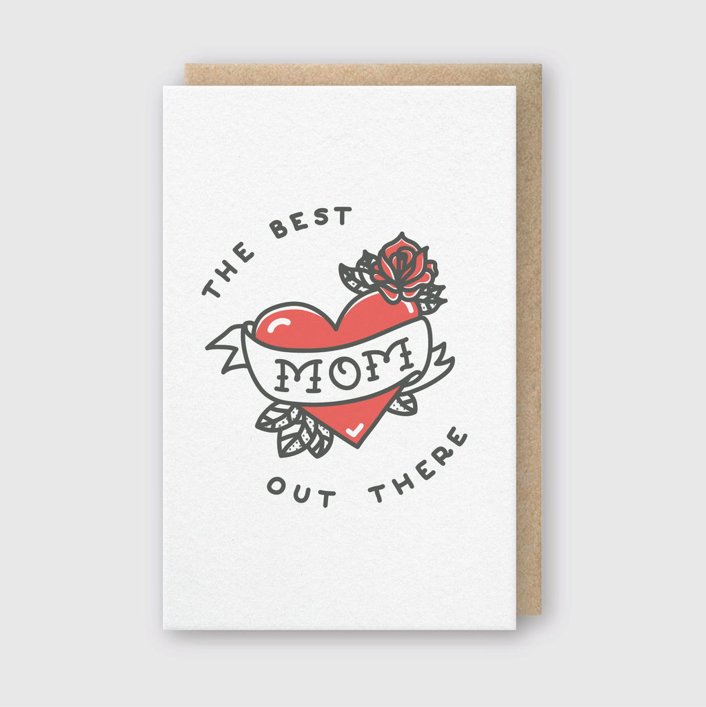 Pike Street Press- Letterpress Mom Greeting Card – Mom Heart