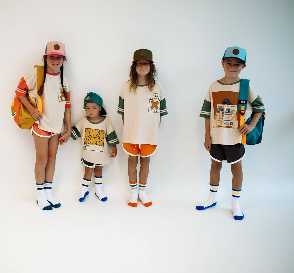 Minimalist Folk Co.- School Tribune | GREEN | OVERSIZED KIDS TEE