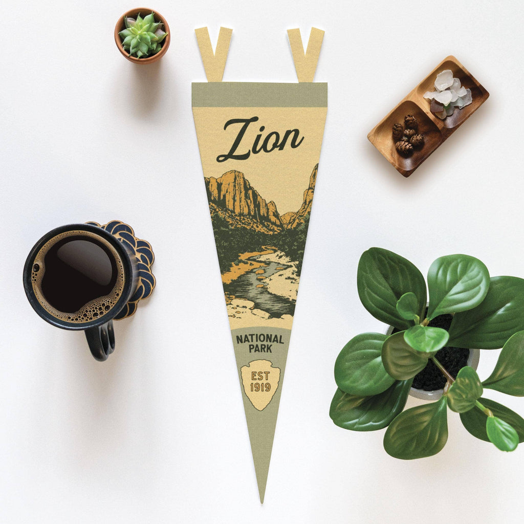 Benoit's Design Co- Zion National Park Utah Felt Pennant