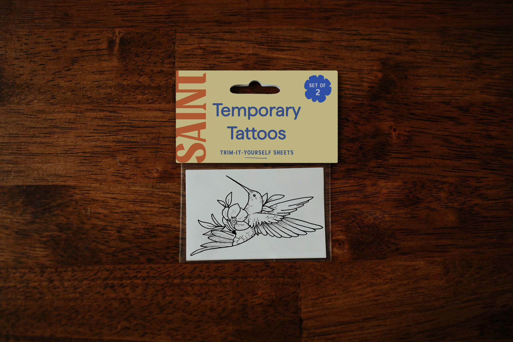 Saint & Company- Hummingbird Temporary Tattoos