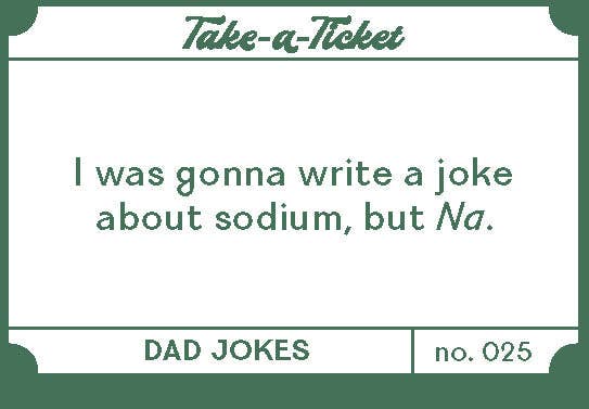 Chronicle Books- Take-a-Ticket: Dad Jokes