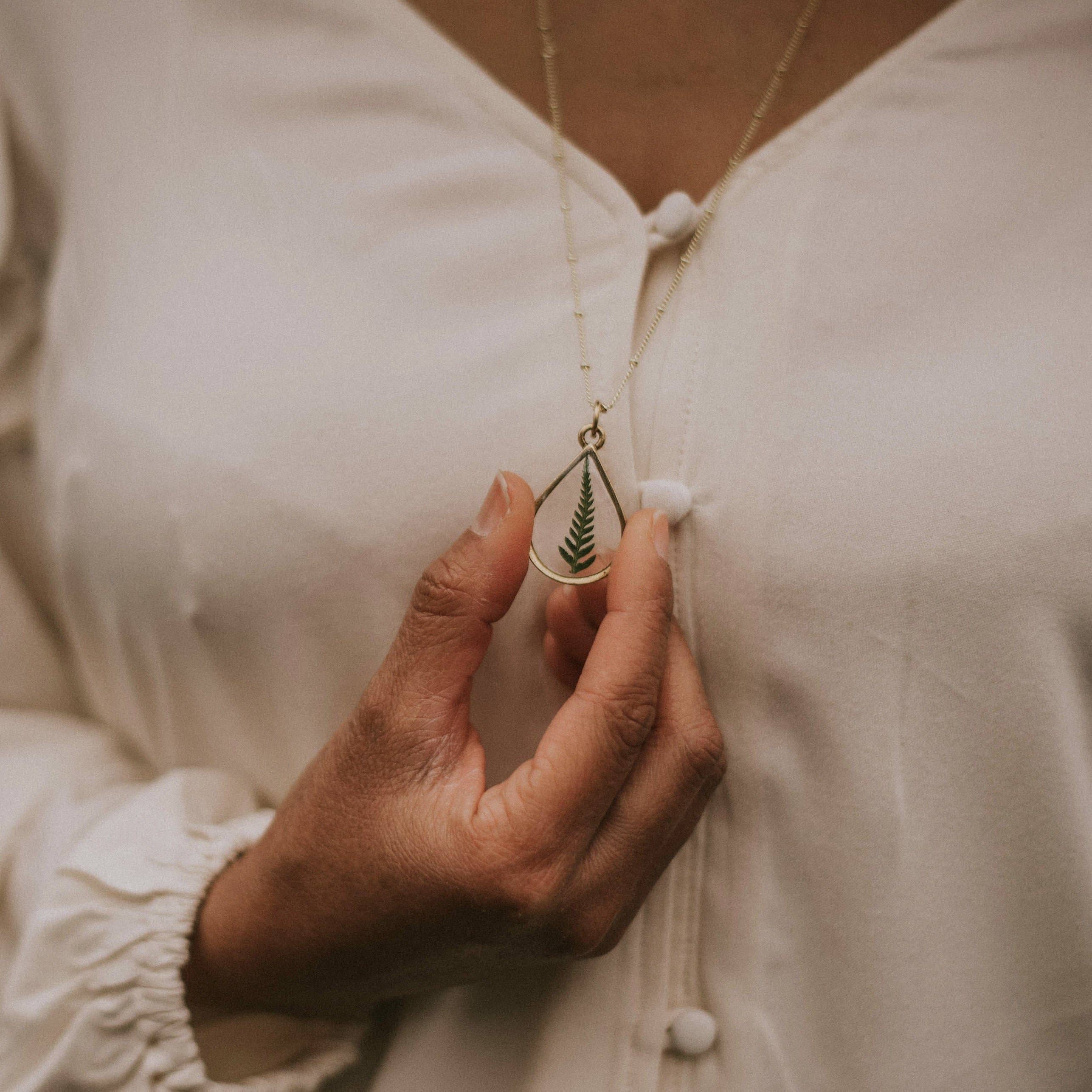 Seed & Soil- Large Teardrop Necklace