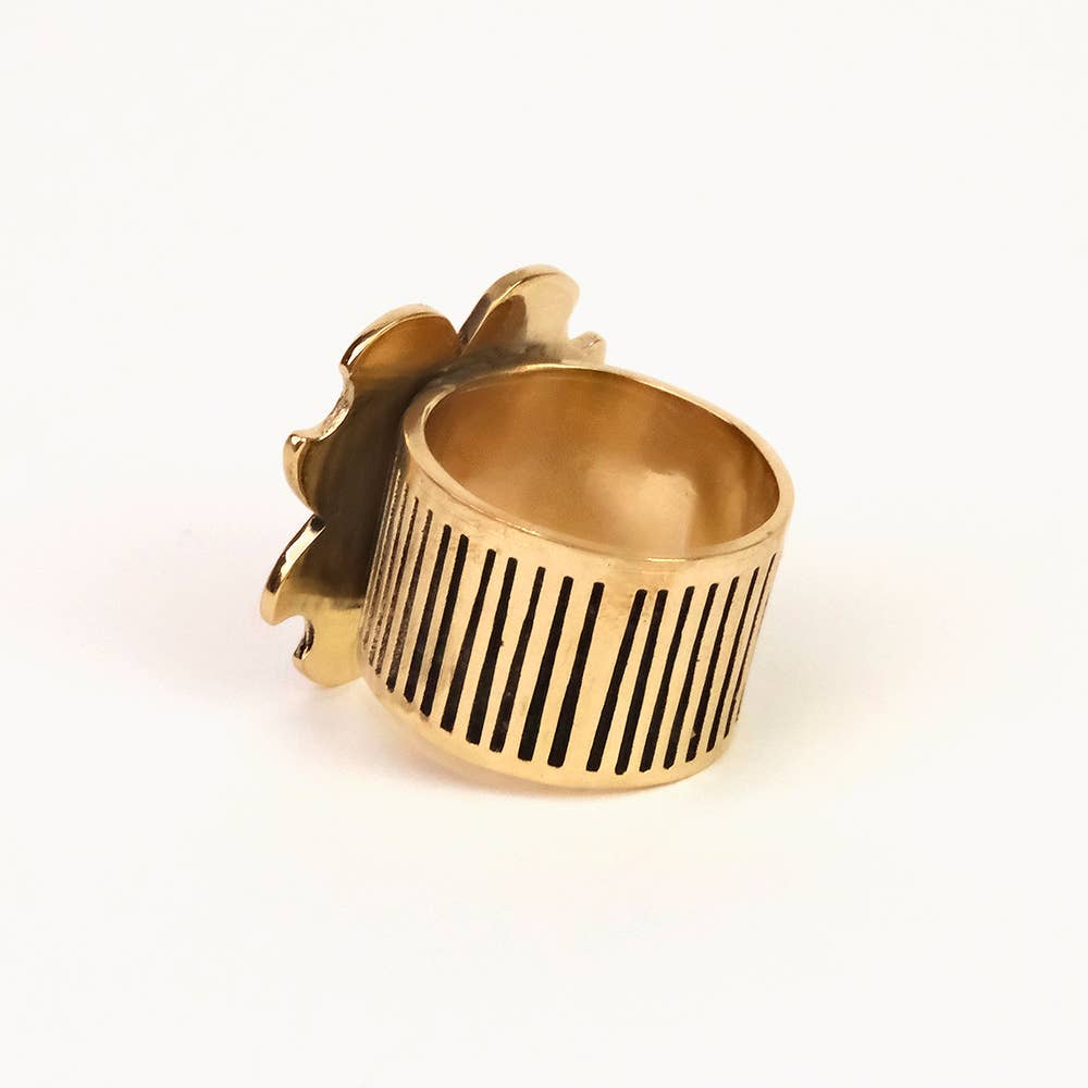 Handker- Amy Brass Bandana Slide Ring