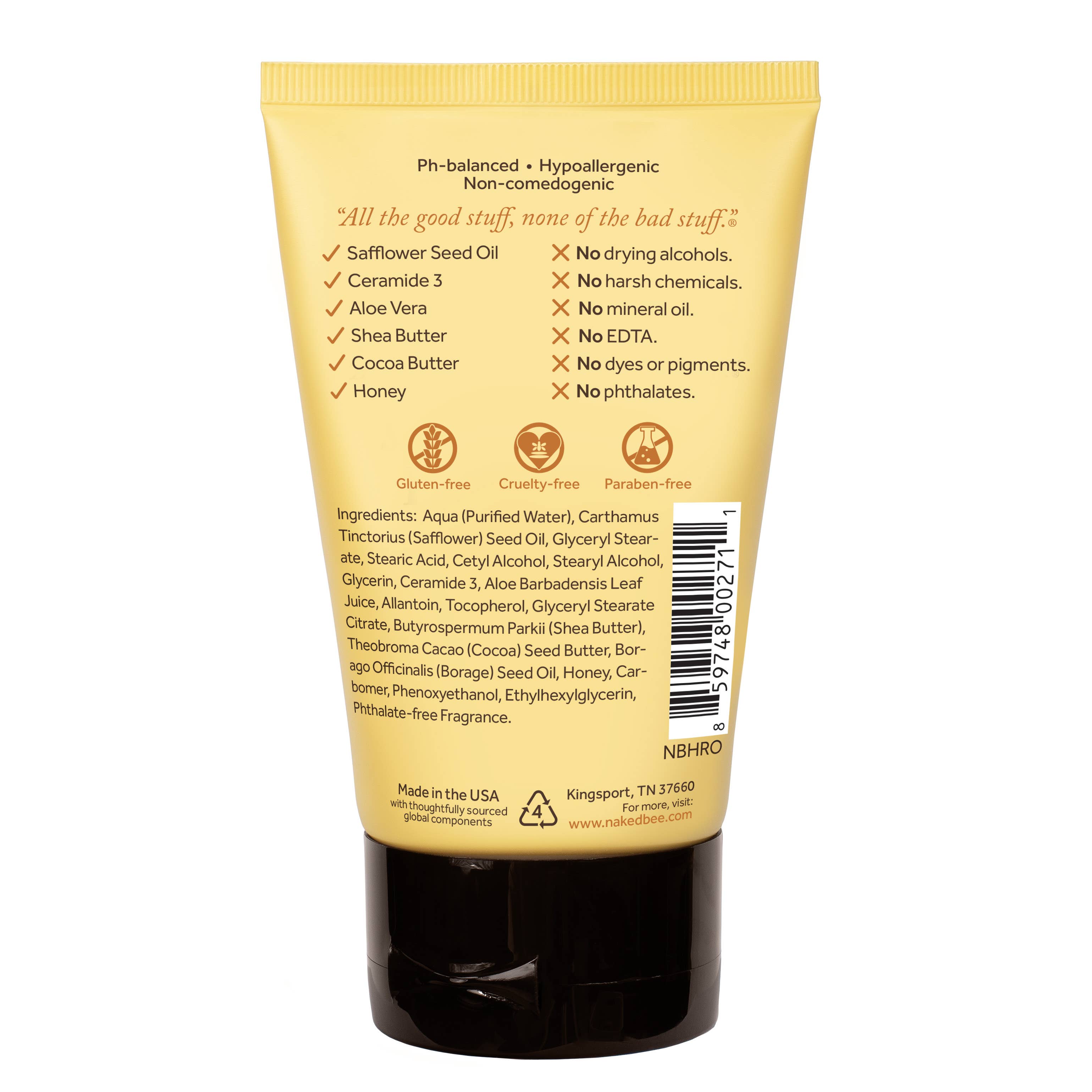 The Naked Bee- 3.25 oz. Serious Hand Repair Cream - Orange Blossom Honey