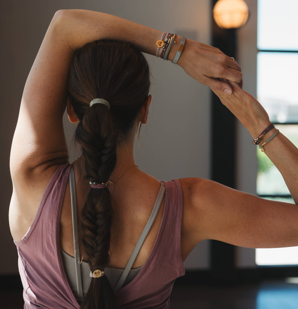 K'Lani- "Breathe" Lotus Flower Yoga Inspired Hair Tie Bracelets